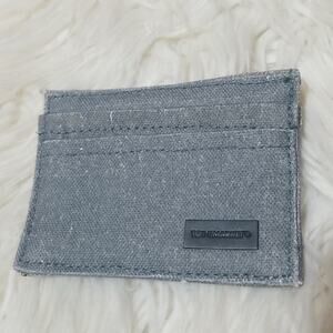 New! to The Market Organic Cotton Slim Cardholder Wallet Grey Herringbone